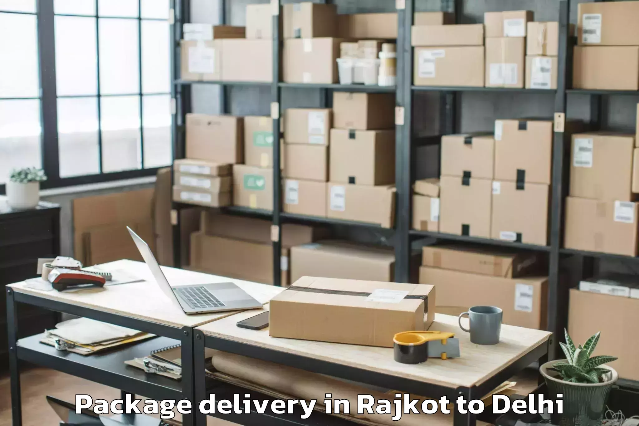 Trusted Rajkot to Nangloi Jat Package Delivery